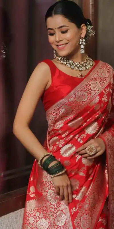 Red Soft Lichi Silk All Over Work Saree | Sarees, Bollywood Sarees, Creative Sarees, Designer Sarees, Embroidered Sarees, Ethnic Saree, Modern Digital sarees, Party Wear Sarees
