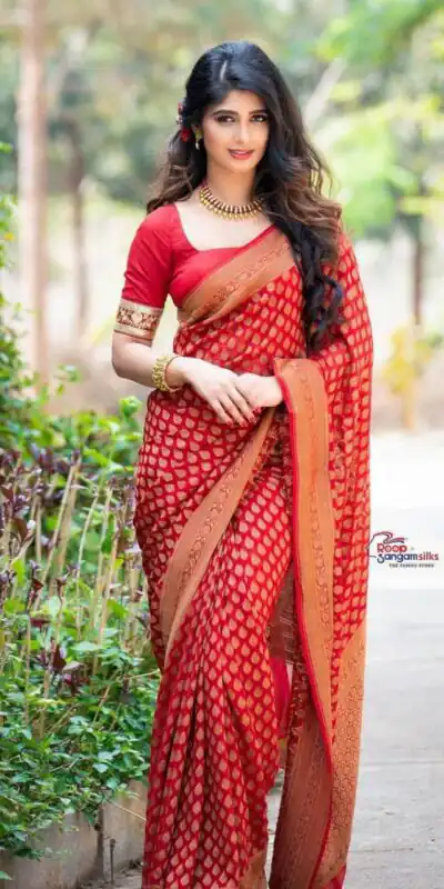 Red Soft Lichi Silk Jacquard Work Saree | Sarees, Bollywood Sarees, Creative Sarees, Designer Sarees, Embroidered Sarees, Ethnic Saree, Modern Digital sarees, Party Wear Sarees