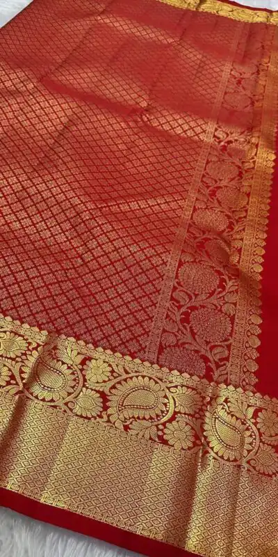 Red Soft Lichi Silk Lace Zari Work Saree | Sarees, Bollywood Sarees, Creative Sarees, Designer Sarees, Embroidered Sarees, Ethnic Saree, Modern Digital sarees, Party Wear Sarees