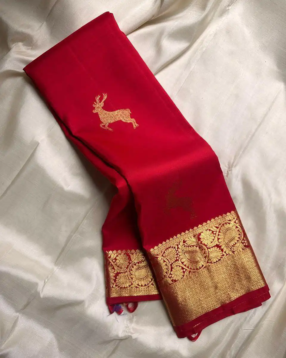 Red Soft Lichi Silk Lace Zari Work Saree | Sarees, Bollywood Sarees, Creative Sarees, Designer Sarees, Embroidered Sarees, Ethnic Saree, Modern Digital sarees, Party Wear Sarees