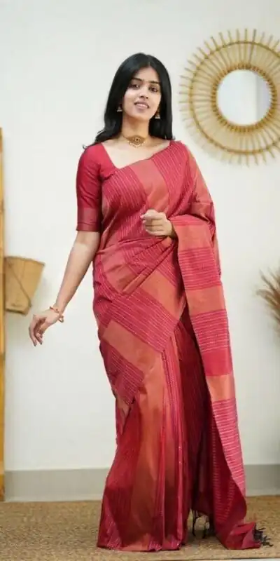 Red Soft Lichi Silk Rich Pallu Work Border Saree | Sarees, Bollywood Sarees, Creative Sarees, Designer Sarees, Embroidered Sarees, Ethnic Saree, Modern Digital sarees, Party Wear Sarees