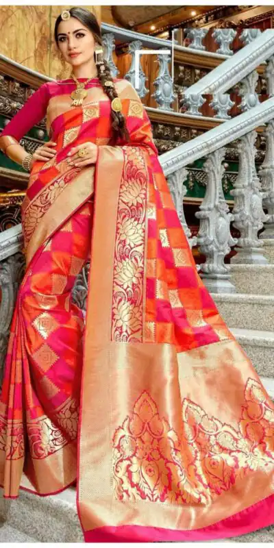 Red Soft Lichi Silk Saree | Sarees, Bollywood Sarees, Creative Sarees, Designer Sarees, Embroidered Sarees, Ethnic Saree, Modern Digital sarees, Party Wear Sarees