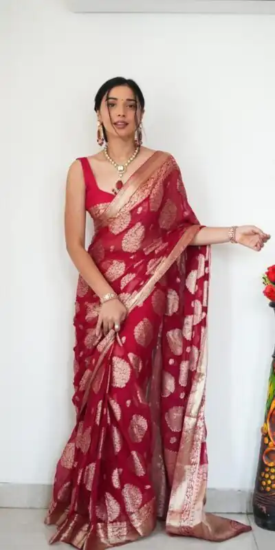 Red Soft Lilan Slab Attractive Charm full Saree | Sarees, Bollywood Sarees, Creative Sarees, Designer Sarees, Embroidered Sarees, Ethnic Saree, Modern Digital sarees, Party Wear Sarees