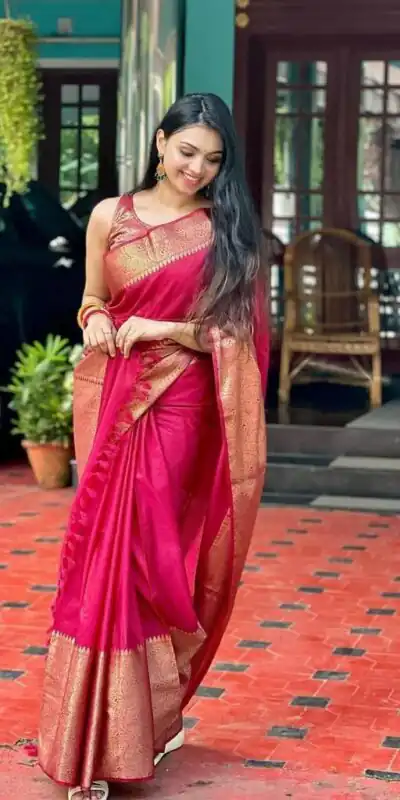 Red Soft Litchi Silk Jacquard Work Saree | Sarees, Bollywood Sarees, Creative Sarees, Designer Sarees, Embroidered Sarees, Ethnic Saree, Modern Digital sarees, Party Wear Sarees