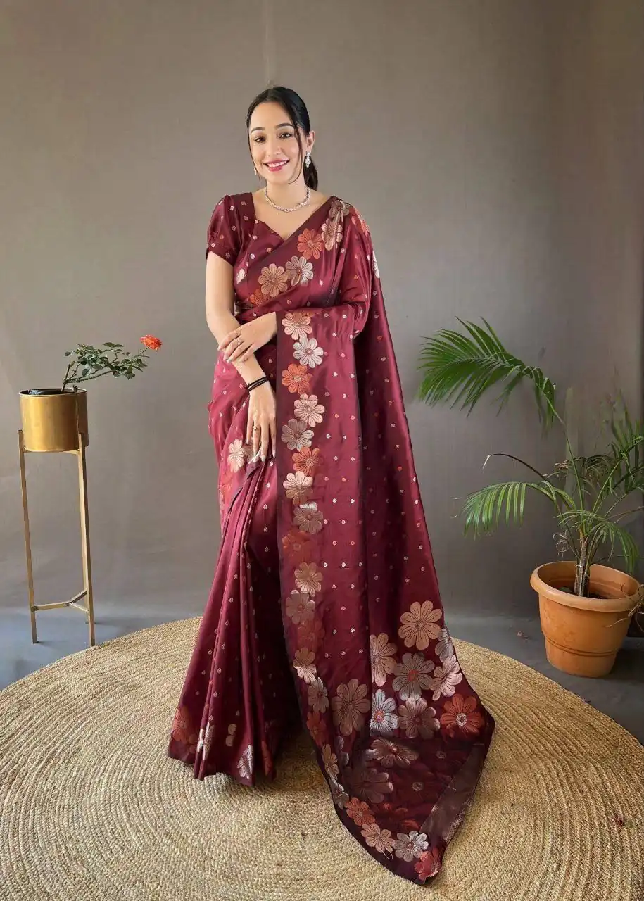 Red Soft Litchi Silk Kubera Pattu Saree | Sarees, Bollywood Sarees, Creative Sarees, Designer Sarees, Embroidered Sarees, Ethnic Saree, Modern Digital sarees, Party Wear Sarees