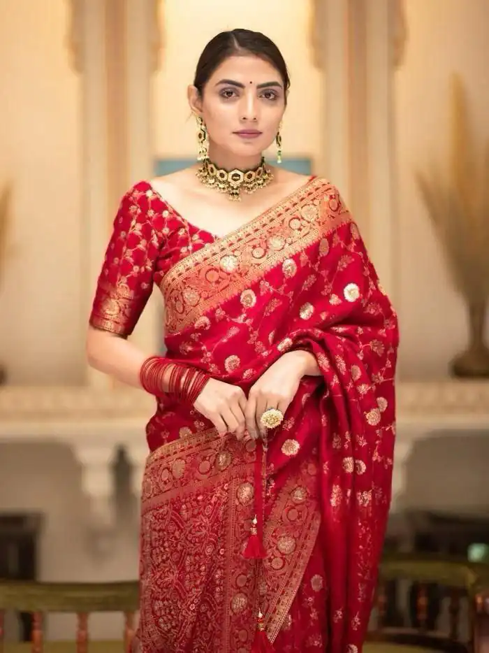 Red Soft Litchi Silk Kubera Pattu Saree | Sarees, Bollywood Sarees, Creative Sarees, Designer Sarees, Embroidered Sarees, Ethnic Saree, Modern Digital sarees, Party Wear Sarees