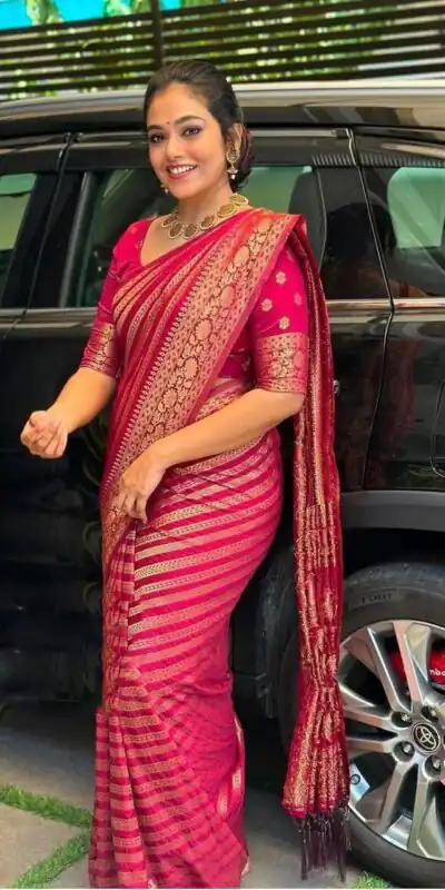 Red Soft Litchi Silk On All Over Saree | Sarees, Bollywood Sarees, Creative Sarees, Designer Sarees, Embroidered Sarees, Ethnic Saree, Modern Digital sarees, Party Wear Sarees