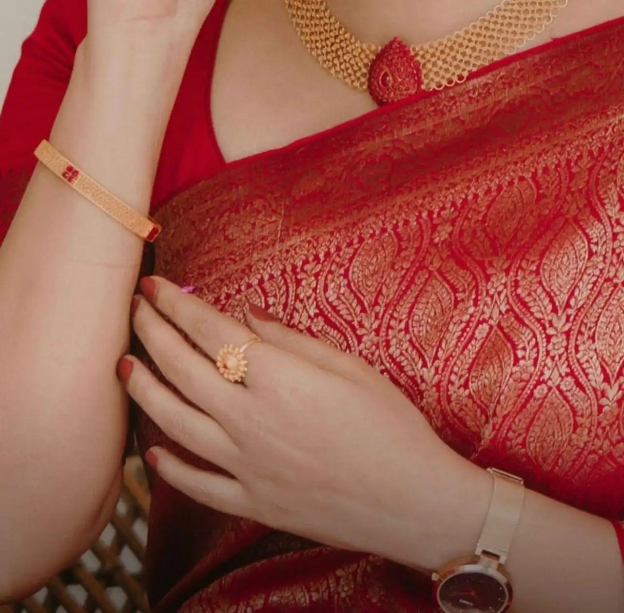 Red Soft Silk Jacquard Work On All Over Saree | Sarees, Bollywood Sarees, Creative Sarees, Designer Sarees, Embroidered Sarees, Ethnic Saree, Modern Digital sarees, Party Wear Sarees