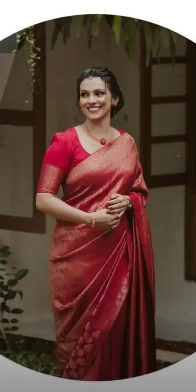 Red Soft Silk Jacquard Work On All Over Saree | Sarees, Bollywood Sarees, Creative Sarees, Designer Sarees, Embroidered Sarees, Ethnic Saree, Modern Digital sarees, Party Wear Sarees
