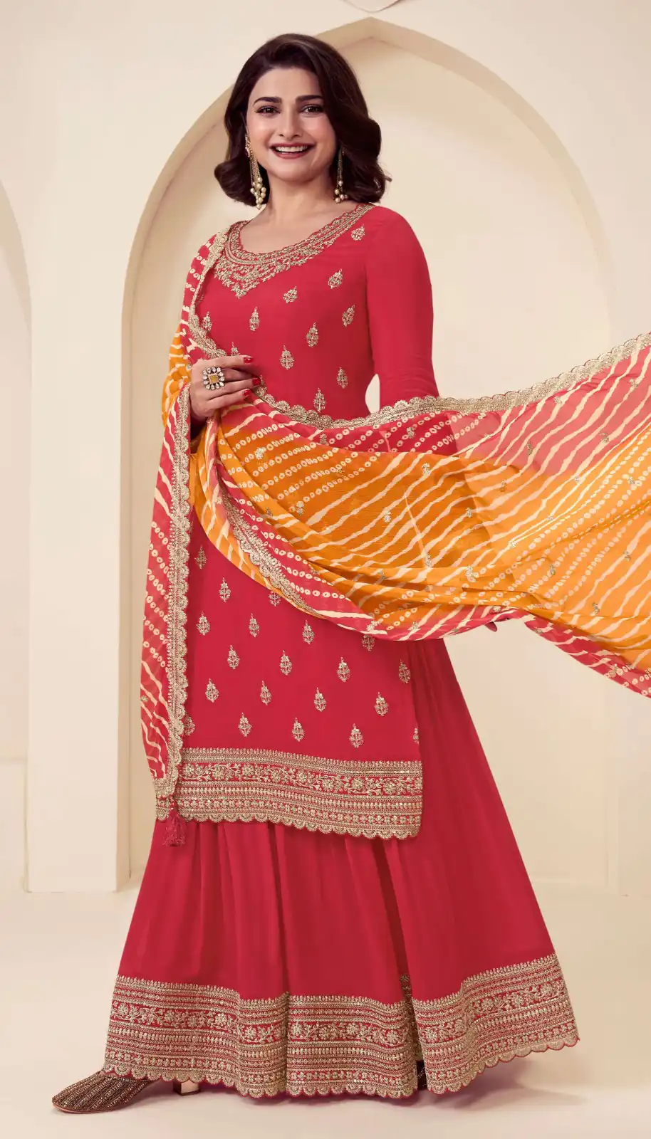 Red Viscose Chinon With Zari Work Salwar Suit | Jump Suits, Tops & Bottoms, Track Suits, Salwar suit, Casual Suits, Creative suits, Designer Suits, Palazzo Suits, Party Wear Suits, Patiala Suits, Straight Suits, Trendy Wear