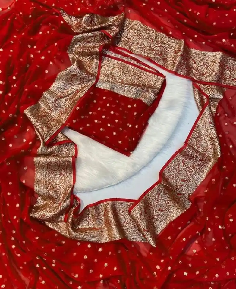Red Viscose Georgette With Running Blouse Saree | Sarees, Bollywood Sarees, Creative Sarees, Designer Sarees, Embroidered Sarees, Ethnic Saree, Modern Digital sarees, Party Wear Sarees