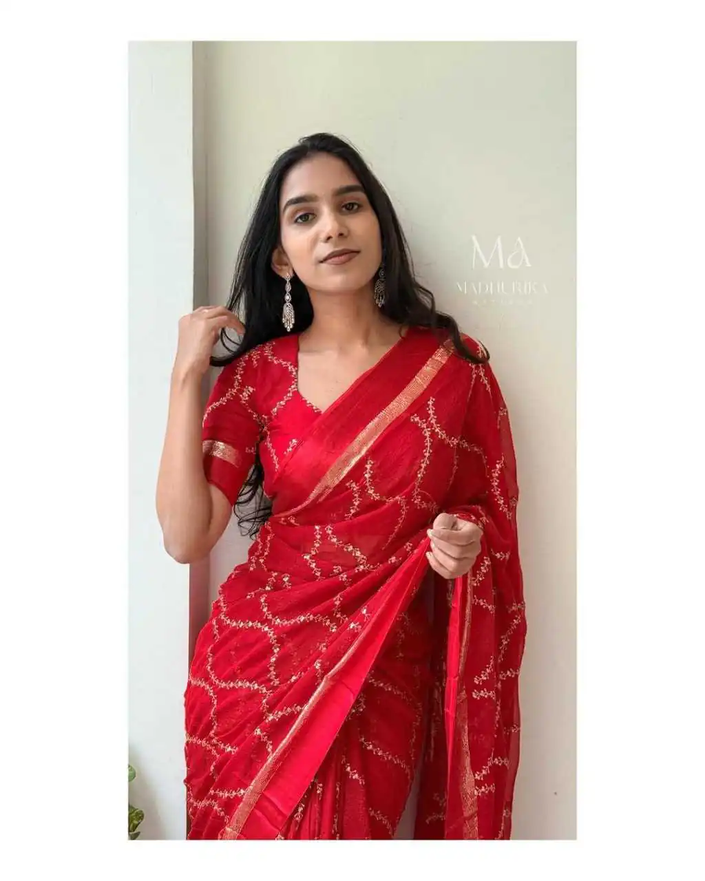 Red Viscose Satin Sequin Embroidery Work Saree | Sarees, Bollywood Sarees, Creative Sarees, Designer Sarees, Embroidered Sarees, Ethnic Saree, Modern Digital sarees, Party Wear Sarees