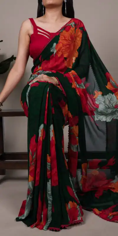 Red Weightless Marbal Lace Border Work Saree | Sarees, Bollywood Sarees, Creative Sarees, Designer Sarees, Embroidered Sarees, Ethnic Saree, Modern Digital sarees, Party Wear Sarees