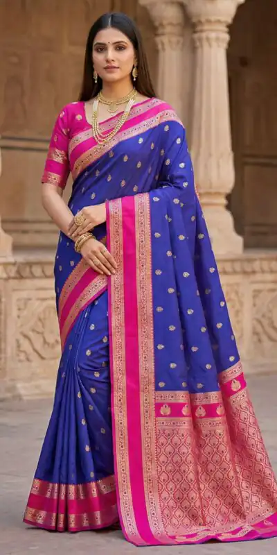Royal Blue Banarasi Gold Zari Work Saree | Sarees, Bollywood Sarees, Creative Sarees, Designer Sarees, Embroidered Sarees, Ethnic Saree, Modern Digital sarees, Party Wear Sarees
