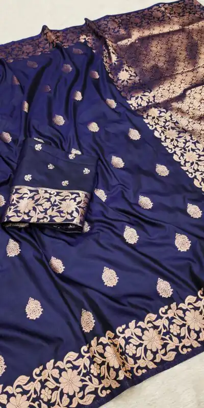 Royal Blue Banarasi Silk Lace Zari Work Saree | Sarees, Bollywood Sarees, Creative Sarees, Designer Sarees, Embroidered Sarees, Ethnic Saree, Modern Digital sarees, Party Wear Sarees