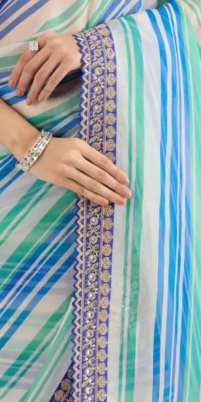 Royal Blue Chinon Silk Embroidery Cut Work Saree | Sarees, Bollywood Sarees, Creative Sarees, Designer Sarees, Embroidered Sarees, Ethnic Saree, Modern Digital sarees, Party Wear Sarees