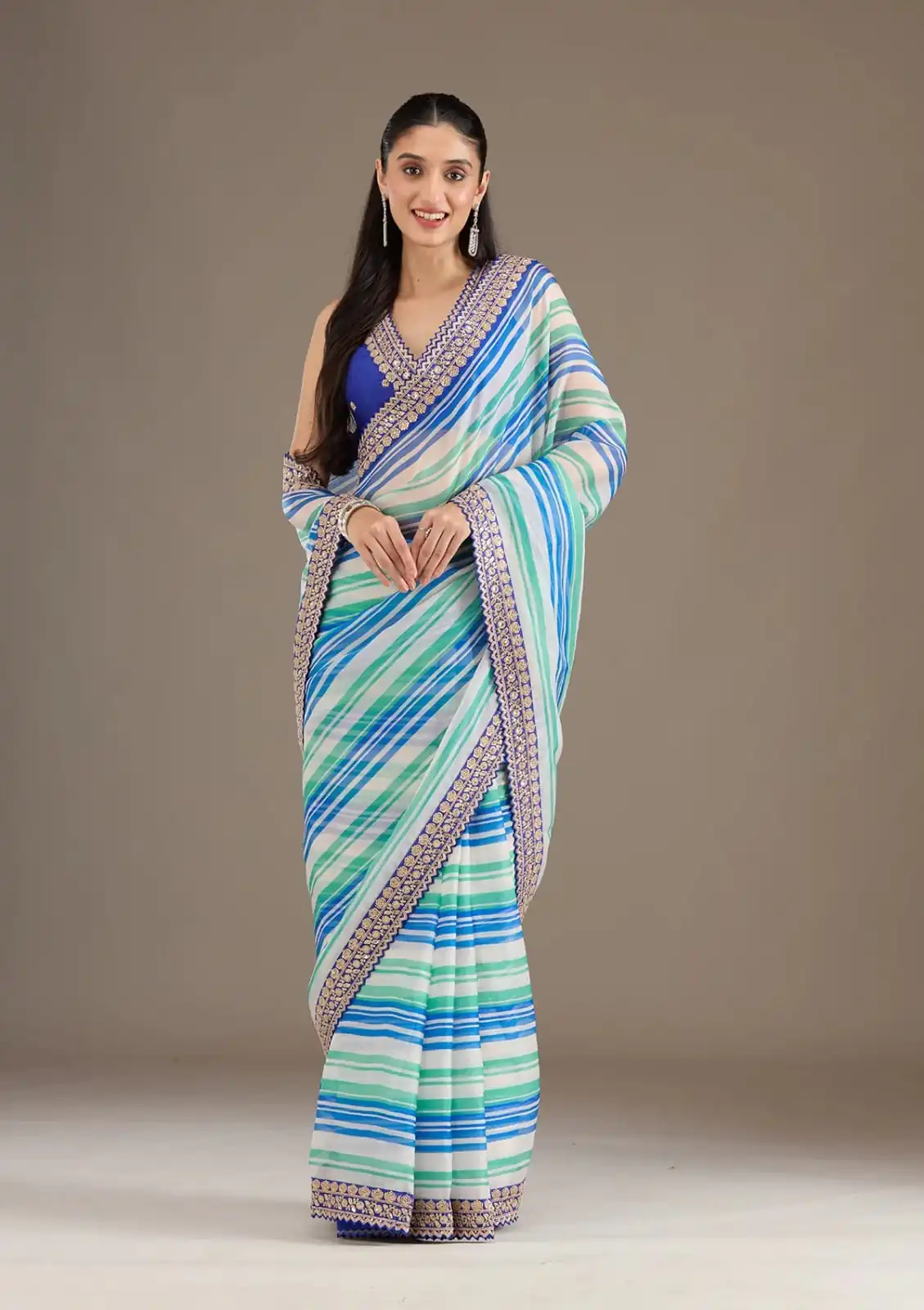 Royal Blue Chinon Silk Embroidery Cut Work Saree | Sarees, Bollywood Sarees, Creative Sarees, Designer Sarees, Embroidered Sarees, Ethnic Saree, Modern Digital sarees, Party Wear Sarees