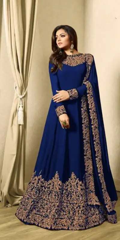 Royal Blue Georgette Cording Sharara Suit | Jump Suits, Salwar suit, Casual Suits, Creative suits, Designer Suits, Palazzo Suits, Party Wear Suits, Patiala Suits, Straight Suits