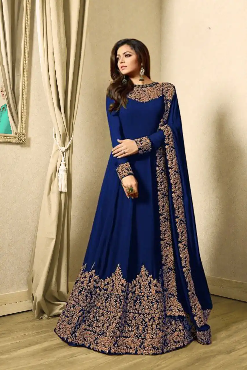 Royal Blue Georgette Cording Sharara Suit | Jump Suits, Salwar suit, Casual Suits, Creative suits, Designer Suits, Palazzo Suits, Party Wear Suits, Patiala Suits, Straight Suits