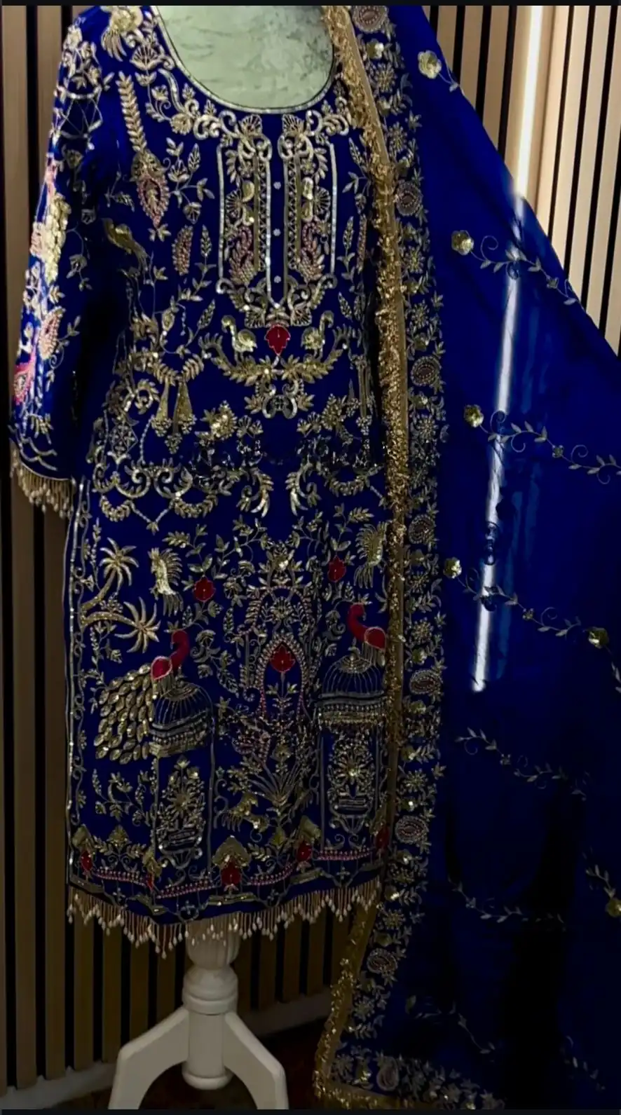 Royal Blue Natural Crep Embroidery Work Salwar Suit | Jump Suits, Salwar suit, Casual Suits, Creative suits, Designer Suits, Palazzo Suits, Party Wear Suits, Patiala Suits, Straight Suits