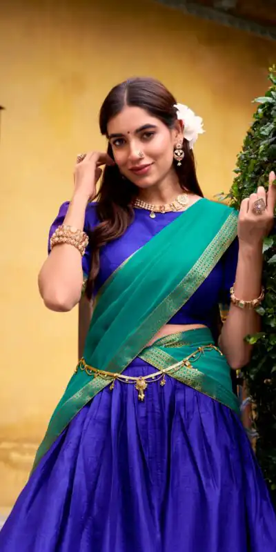 Royal Blue Poly Cotton Lace Zari Work Lehenga Choli | Lehenga, Bollywood Lehenga, Creative Lehenga, Designer Lehenga, Embroidered Lehenga, Party Wear Lehenga