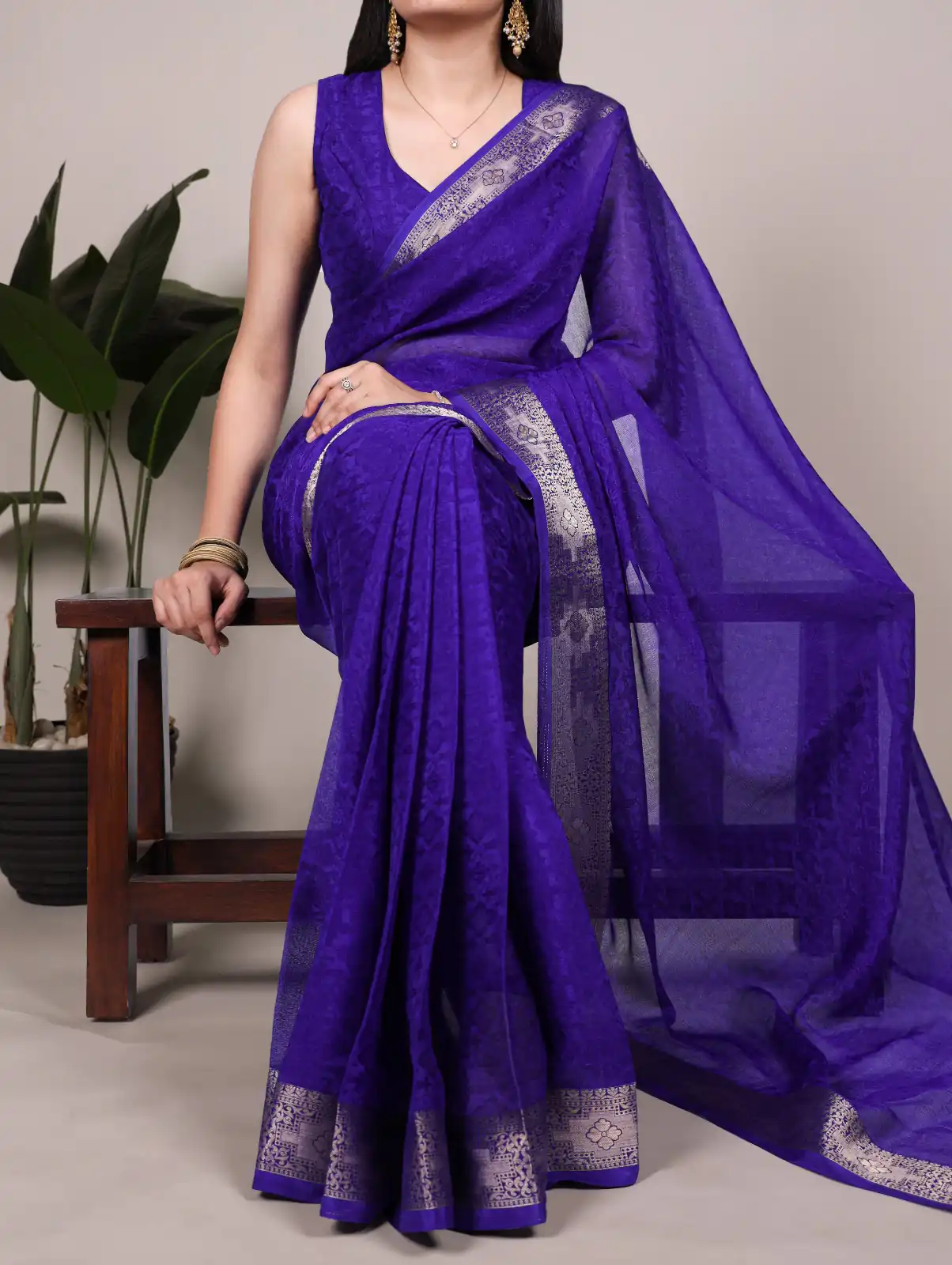 Royal Blue Poly Shimmer With Zari Work Saree | Sarees, Bollywood Sarees, Creative Sarees, Designer Sarees, Embroidered Sarees, Ethnic Saree, Modern Digital sarees, Party Wear Sarees