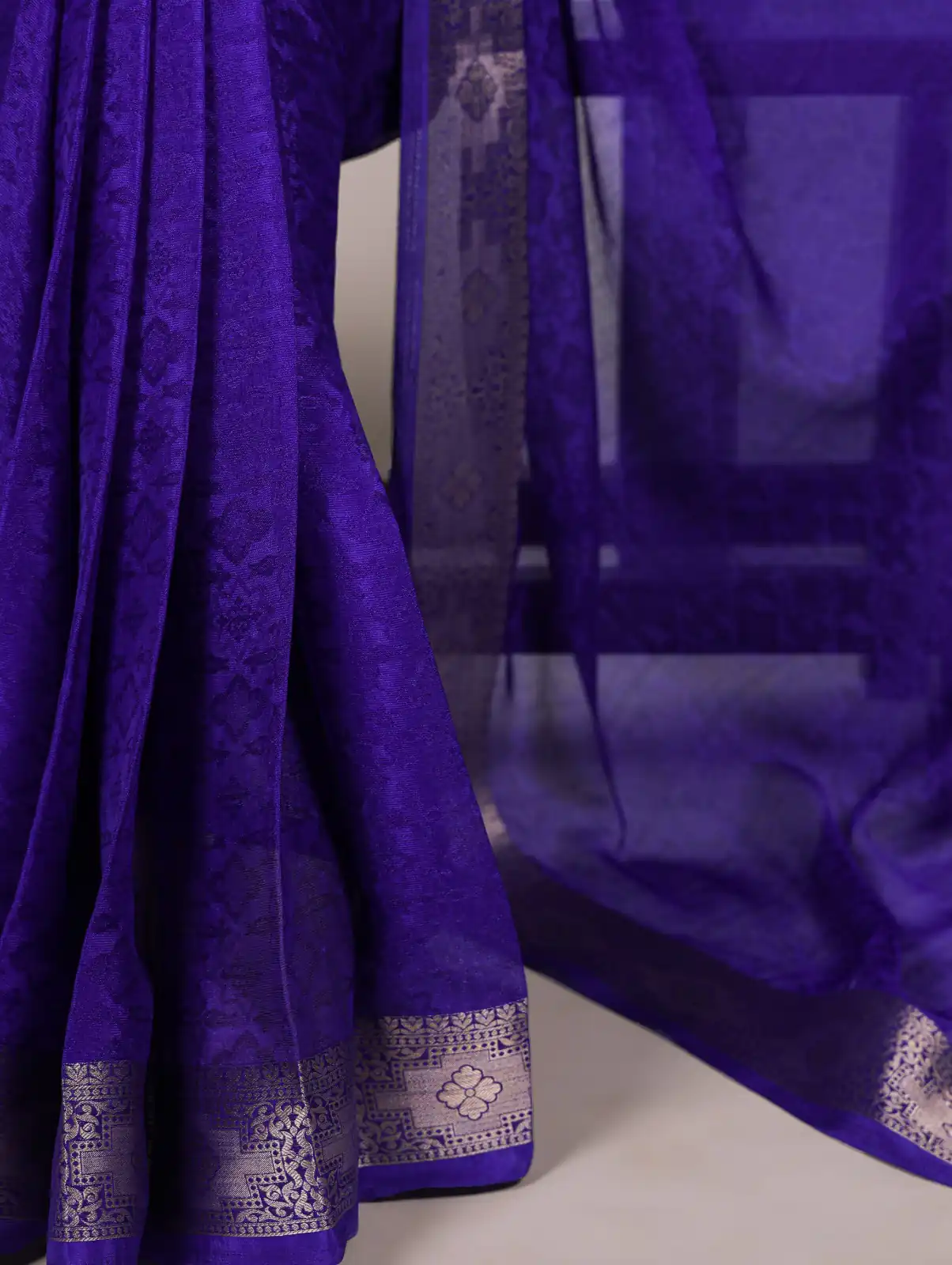 Royal Blue Poly Shimmer With Zari Work Saree | Sarees, Bollywood Sarees, Creative Sarees, Designer Sarees, Embroidered Sarees, Ethnic Saree, Modern Digital sarees, Party Wear Sarees