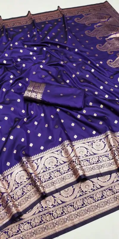 Royal Blue Soft Banarasi Silk Zari Lace Work Saree | Sarees, Bollywood Sarees, Creative Sarees, Designer Sarees, Embroidered Sarees, Ethnic Saree, Modern Digital sarees, Party Wear Sarees