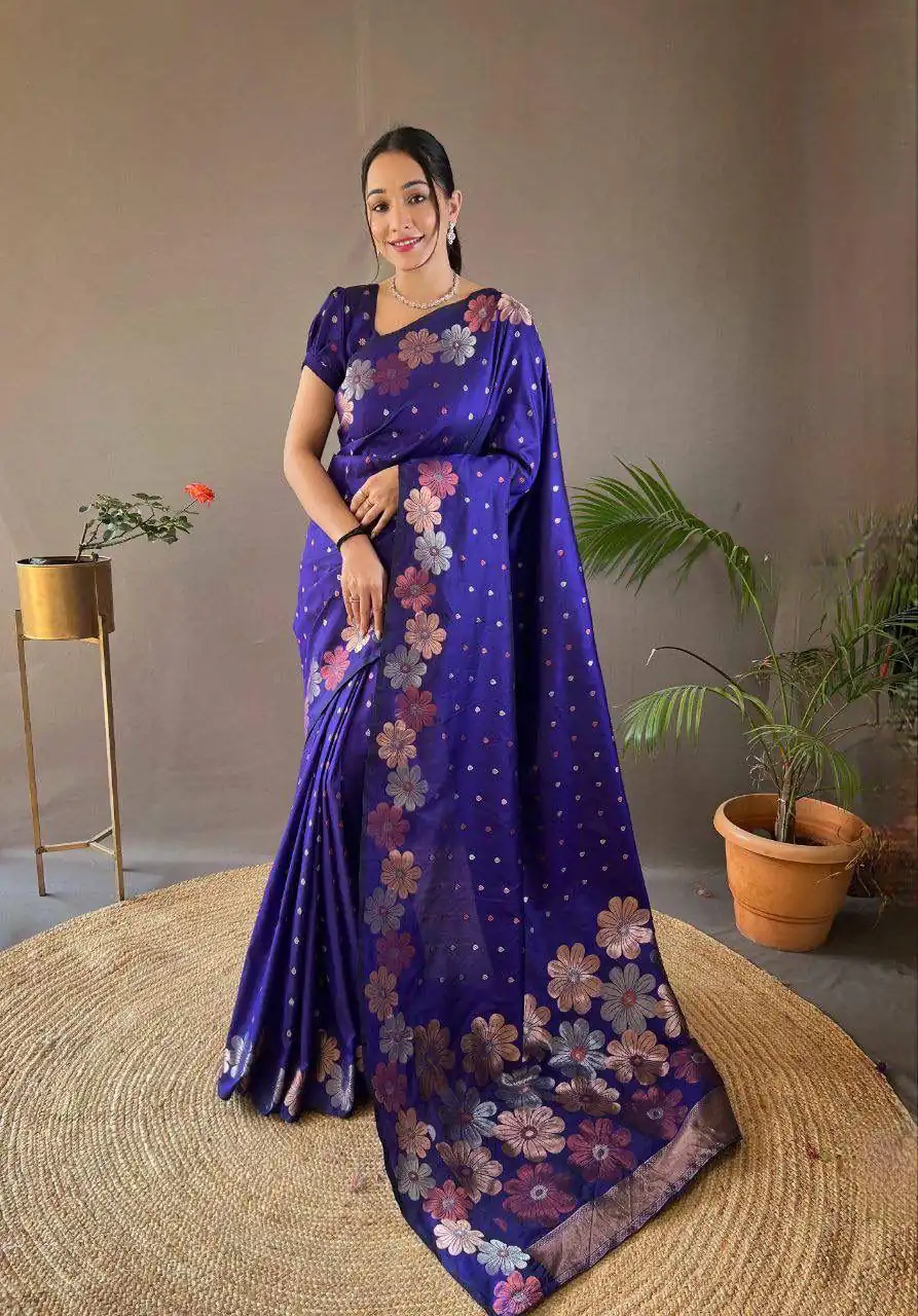 Royal Blue Soft Lichi Silk Cloth With Lace Saree | Sarees, Bollywood Sarees, Creative Sarees, Designer Sarees, Embroidered Sarees, Ethnic Saree, Modern Digital sarees, Party Wear Sarees