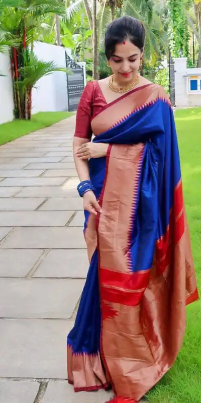 Royal Blue Soft Lichi Silk Jacquard Work Saree | Sarees, Bollywood Sarees, Creative Sarees, Designer Sarees, Embroidered Sarees, Ethnic Saree, Modern Digital sarees, Party Wear Sarees