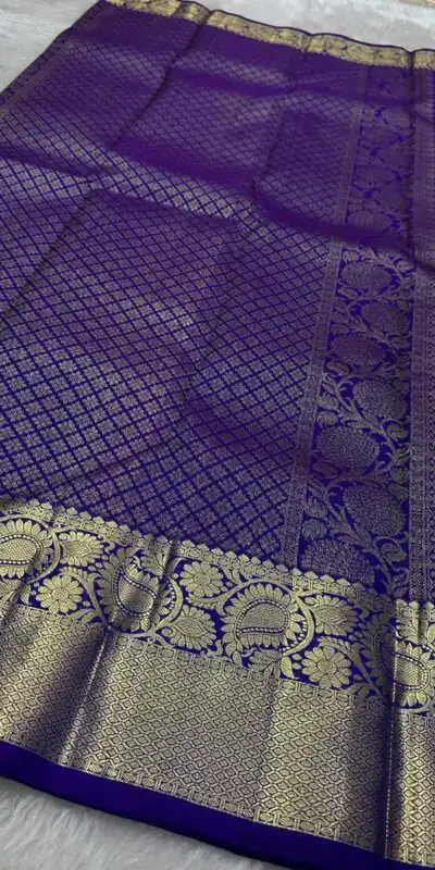 Royal Blue Soft Lichi Silk Lace Zari Work Saree | Sarees, Bollywood Sarees, Creative Sarees, Designer Sarees, Embroidered Sarees, Ethnic Saree, Modern Digital sarees, Party Wear Sarees