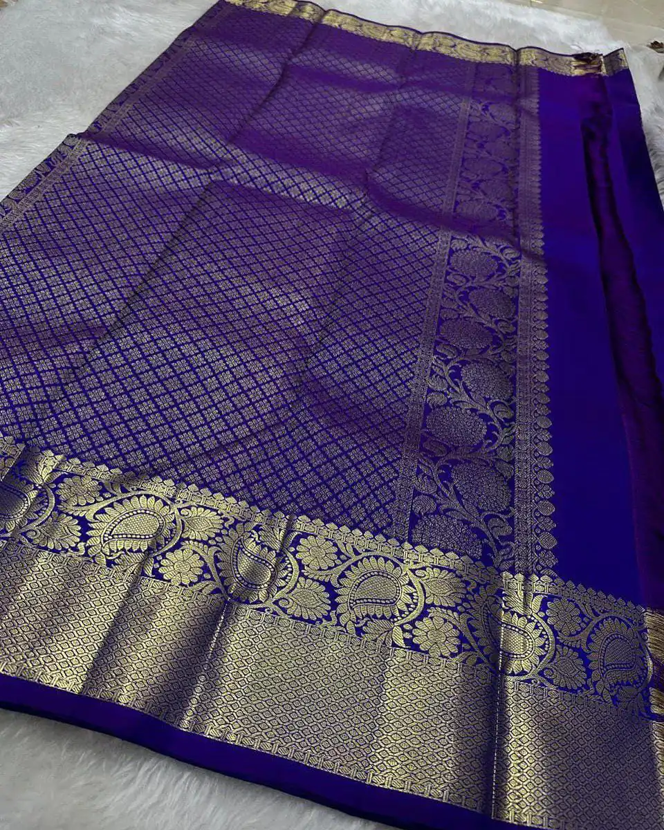 Royal Blue Soft Lichi Silk Lace Zari Work Saree | Sarees, Bollywood Sarees, Creative Sarees, Designer Sarees, Embroidered Sarees, Ethnic Saree, Modern Digital sarees, Party Wear Sarees