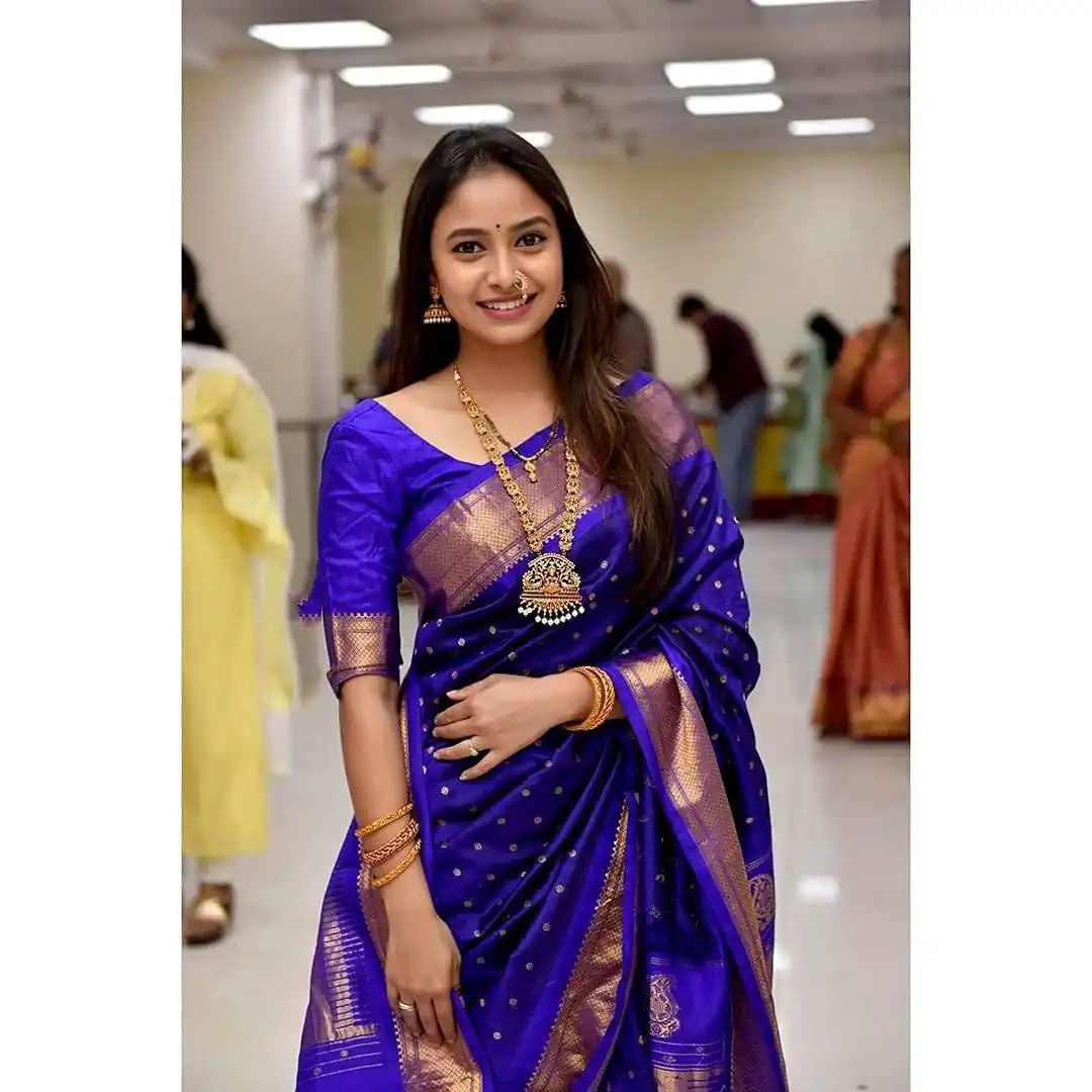 Royal Blue Soft Lichi Silk With Lace Work Saree | Sarees, Bollywood Sarees, Creative Sarees, Designer Sarees, Embroidered Sarees, Ethnic Saree, Modern Digital sarees, Party Wear Sarees