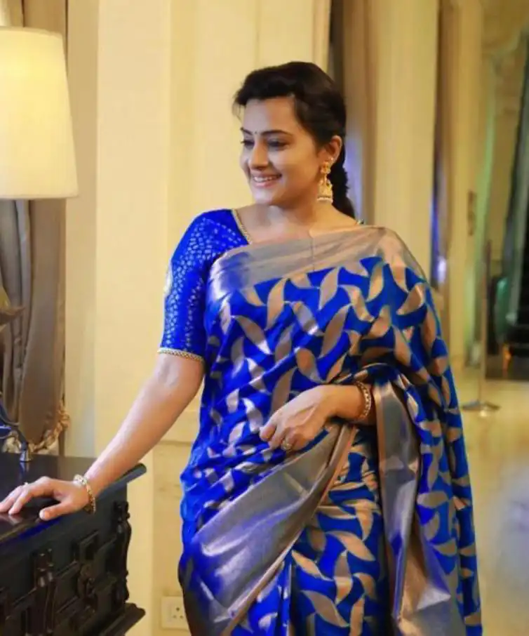 Royal Blue Soft Litchi Silk All Over Weaving Saree | Sarees, Bollywood Sarees, Creative Sarees, Designer Sarees, Embroidered Sarees, Ethnic Saree, Modern Digital sarees, Party Wear Sarees