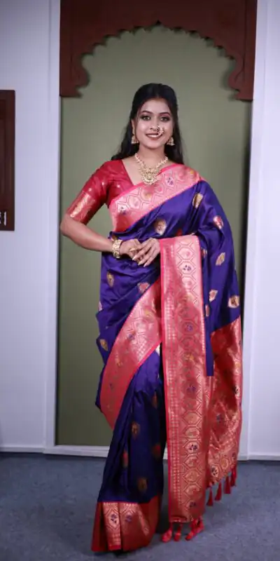 Royal Blue Soft Paithani Silk Zari Work Lace Saree | Sarees, Bollywood Sarees, Creative Sarees, Designer Sarees, Embroidered Sarees, Ethnic Saree, Modern Digital sarees, Party Wear Sarees