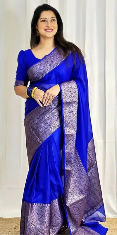 Royal Blue Soft Silk Jacquard All Over Saree | Sarees, Bollywood Sarees, Creative Sarees, Designer Sarees, Embroidered Sarees, Ethnic Saree, Modern Digital sarees, Party Wear Sarees