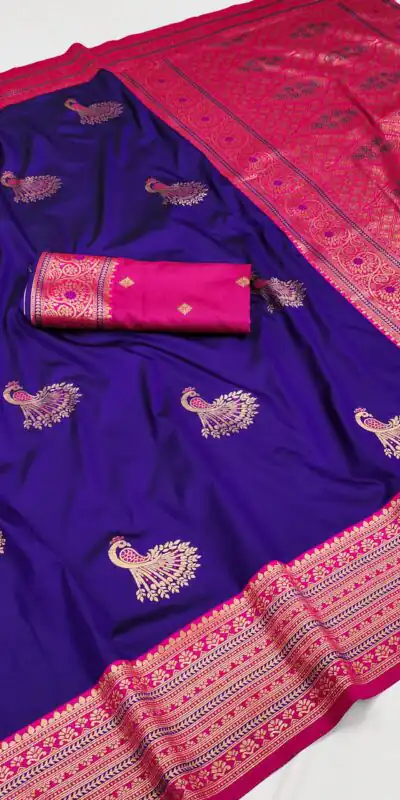 Royal Blue Soft Silk Zari Lace Work Saree | Sarees, Bollywood Sarees, Creative Sarees, Designer Sarees, Embroidered Sarees, Ethnic Saree, Modern Digital sarees, Party Wear Sarees