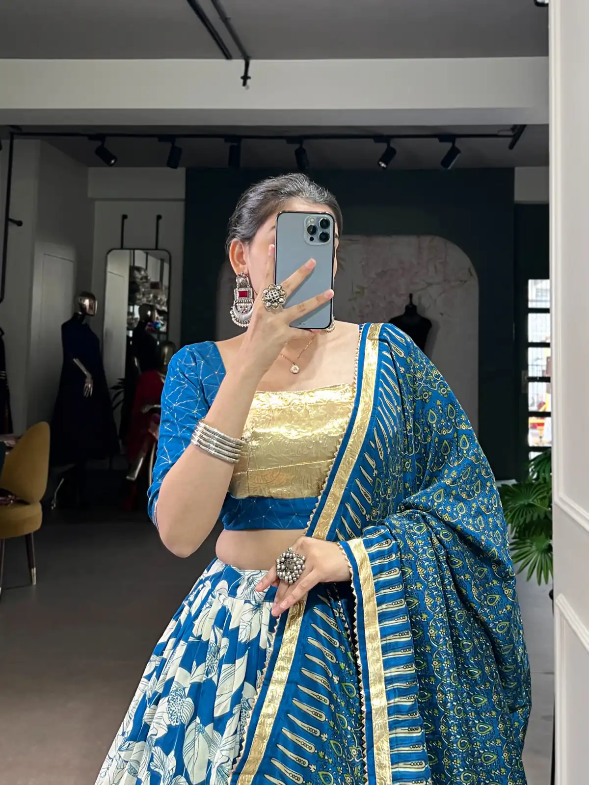 Royal Blue Tasar Silk Lace Work Lehenga Choli | Lehenga, Bollywood Lehenga, Creative Lehenga, Designer Lehenga, Embroidered Lehenga, Party Wear Lehenga
