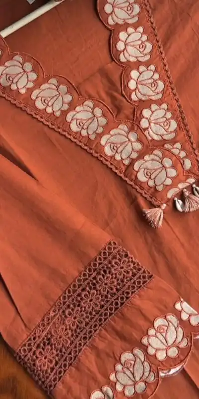 Rust Rayon Embroidery Salwar Suit | Jump Suits, Salwar suit, Casual Suits, Creative suits, Designer Suits, Palazzo Suits, Party Wear Suits, Patiala Suits, Straight Suits