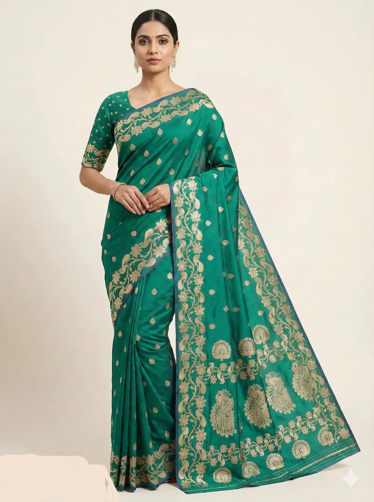 Sea Green Banarasi Soft Zari Lace Work Saree | Sarees, Bollywood Sarees, Creative Sarees, Designer Sarees, Embroidered Sarees, Ethnic Saree, Modern Digital sarees, Party Wear Sarees