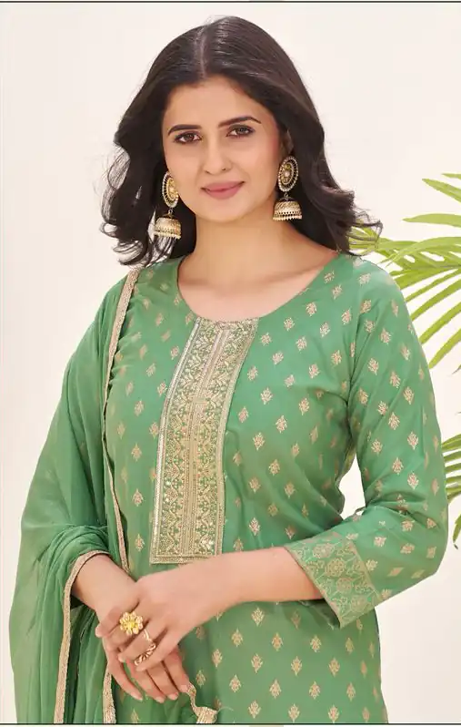 Sea Green Rayon Lace Embroidery Work Salwar Suit | Jump Suits, Salwar suit, Casual Suits, Creative suits, Designer Suits, Palazzo Suits, Party Wear Suits, Patiala Suits, Straight Suits