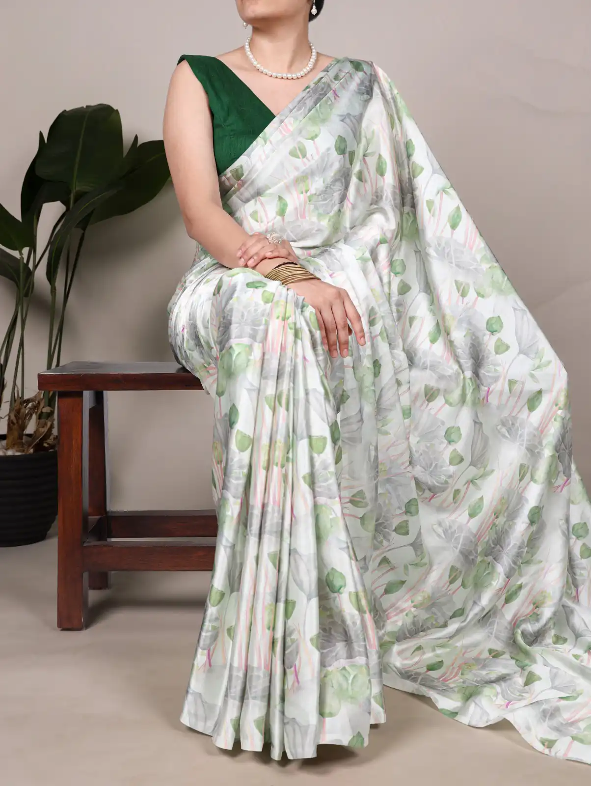 Sea Green Satin Silk Printed Saree | Sarees, Bollywood Sarees, Creative Sarees, Designer Sarees, Embroidered Sarees, Ethnic Saree, Modern Digital sarees, Party Wear Sarees
