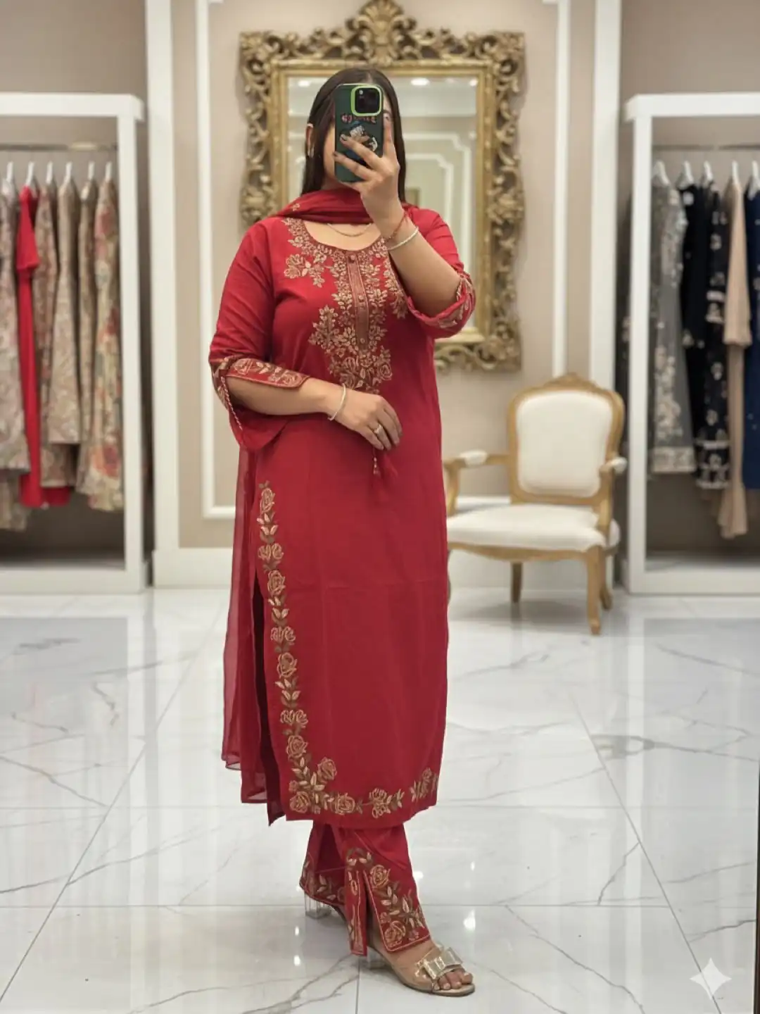 BE 473 Red Color Roman Silk Salwar Suit with Embroidery Work. Available at ₹1999 only. Delivery 4-6 Working Days. Shop now. | Jump Suits, Salwar suit, Casual Suits, Creative suits, Designer Suits, Palazzo Suits, Party Wear Suits, Patiala Suits, Straight Suits