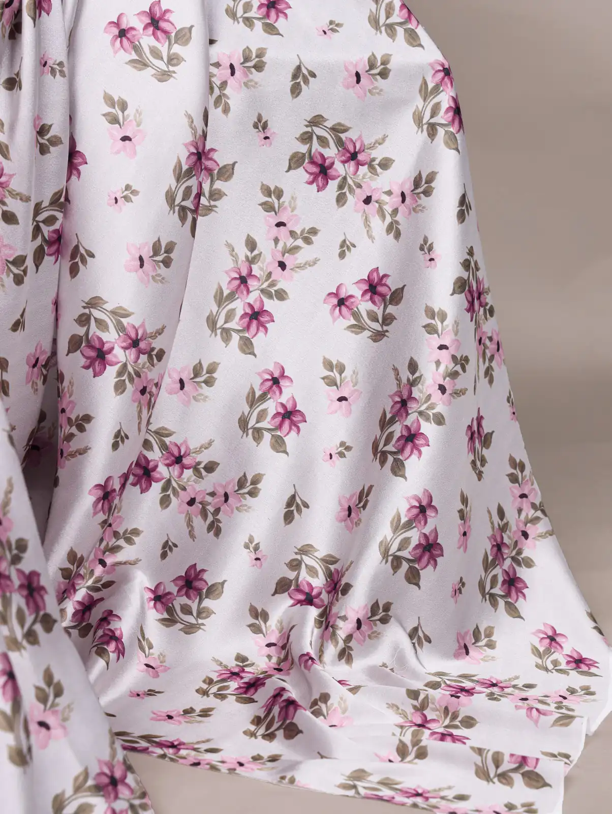 Silver Satin Silk Floral Print Saree | Sarees, Bollywood Sarees, Creative Sarees, Designer Sarees, Embroidered Sarees, Ethnic Saree, Modern Digital sarees, Party Wear Sarees