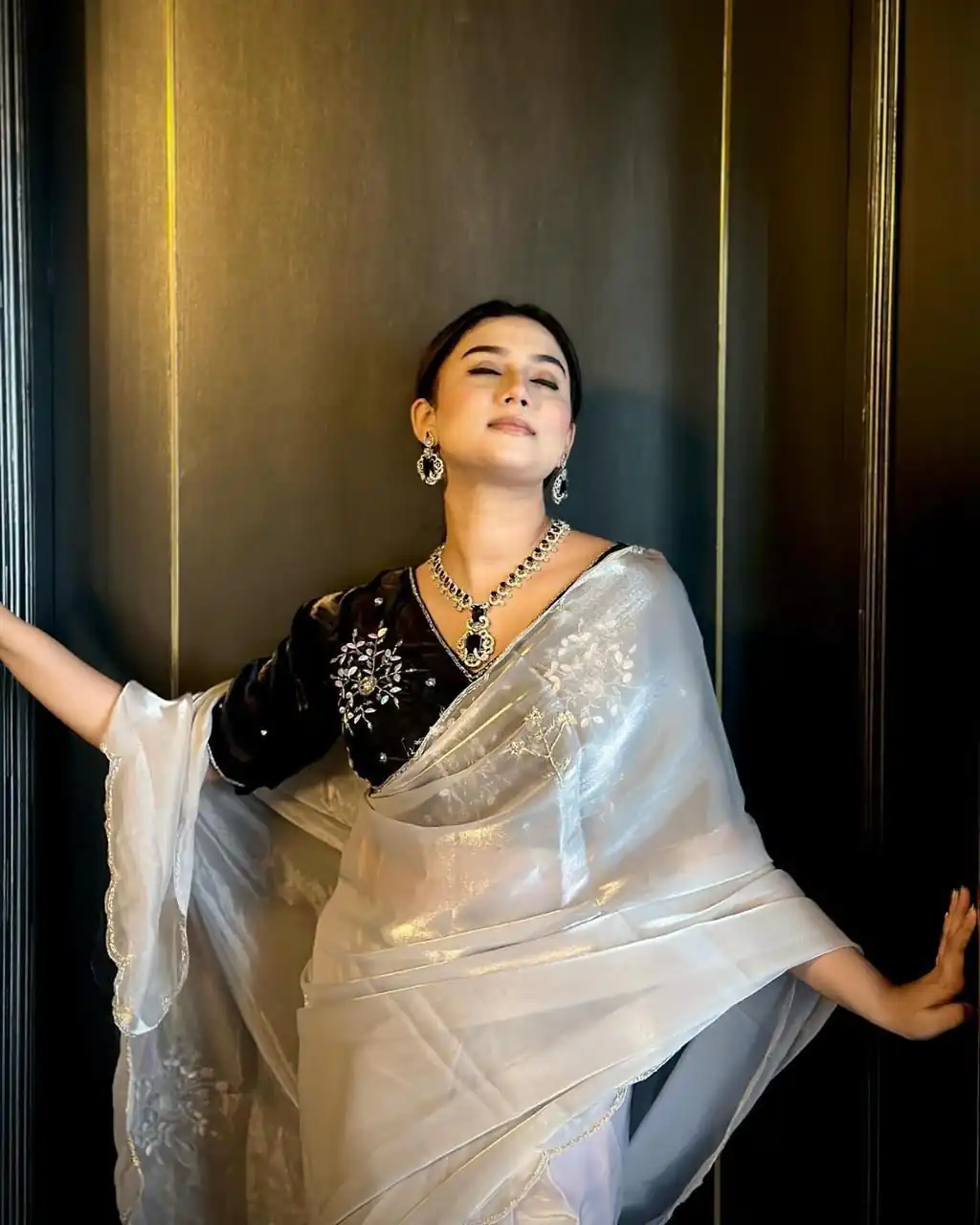 Silver Soft Jimmy Chuu Lace Border Saree | Sarees, Bollywood Sarees, Creative Sarees, Designer Sarees, Embroidered Sarees, Ethnic Saree, Modern Digital sarees, Party Wear Sarees