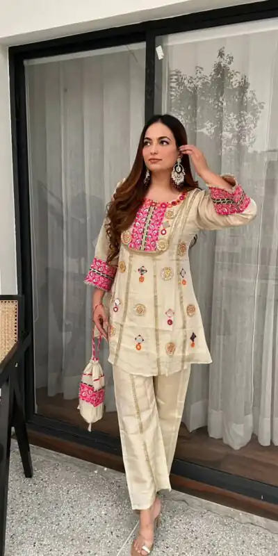 LG 2091 Cream in Cos Moss Mirror Work & Embroidery Work Salwar Suit . Festive Deal ₹2049. Delivery 4-6 Working Days. Shop now. | Jump Suits, Salwar suit, Casual Suits, Creative suits, Designer Suits, Palazzo Suits, Party Wear Suits, Patiala Suits, Straight Suits