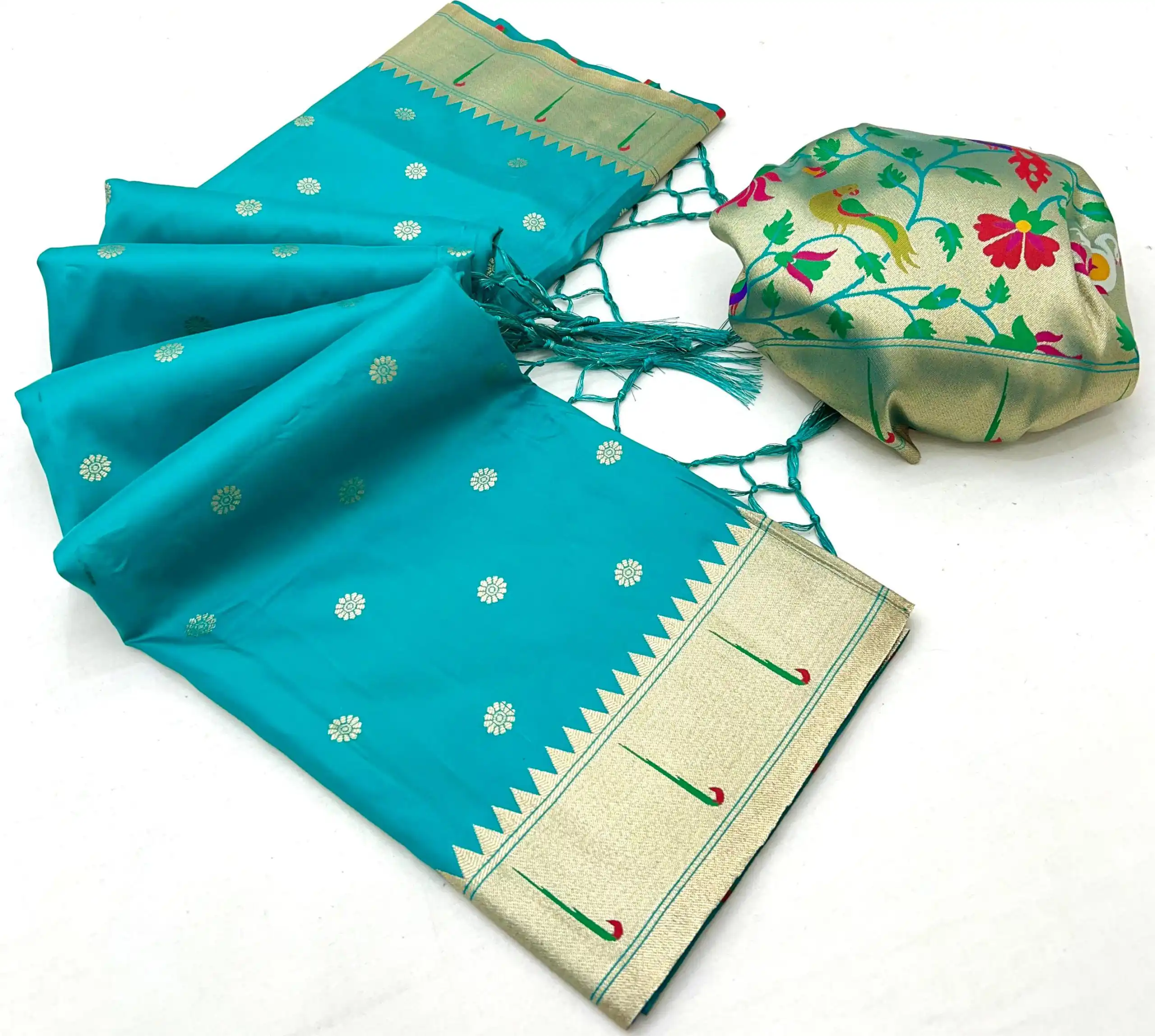Sky Blue A Pethani Silk Lace Zari Work Saree | Sarees, Bollywood Sarees, Creative Sarees, Designer Sarees, Embroidered Sarees, Ethnic Saree, Modern Digital sarees, Party Wear Sarees