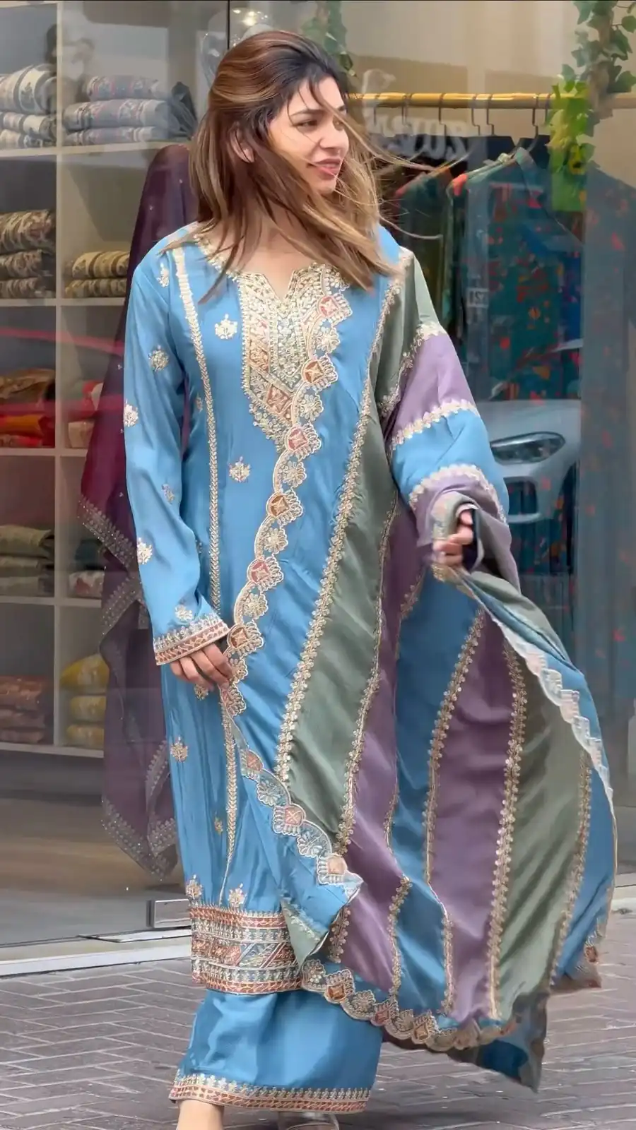 Sky Blue Faux Georgette With Embroidery Sequence Work Salwar Suit | Jump Suits, Salwar suit, Casual Suits, Creative suits, Designer Suits, Palazzo Suits, Party Wear Suits, Patiala Suits, Straight Suits