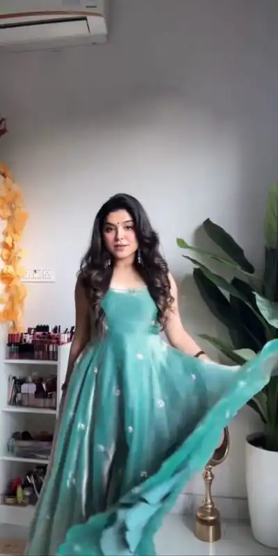 Sky Blue Silk Thread Sequence Anarkali Gown | Gowns, Bollywood Gowns, Creative Gowns, Designer Gowns, Embroidered Gowns, Party Wear Gowns
