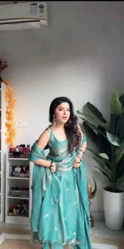 Sky Blue Silk Thread Sequence Anarkali Gown | Gowns, Bollywood Gowns, Creative Gowns, Designer Gowns, Embroidered Gowns, Party Wear Gowns